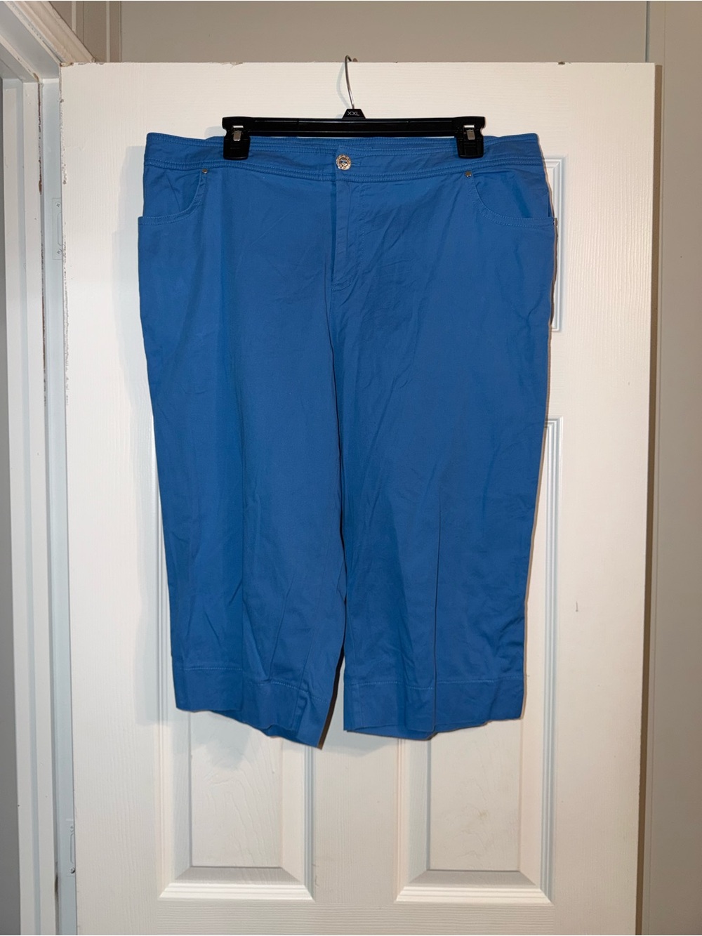 VTG Company Collection Cerulean Blue Capri Chino Pants 14 Y2K